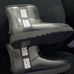 UGG Glossy Black Rain Boots